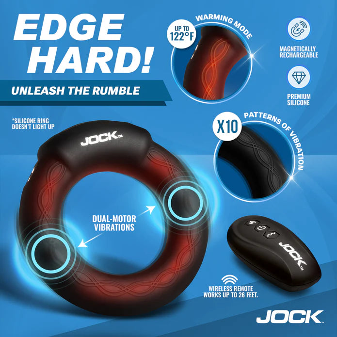 Jock Vibrating and Warming Cock Ring - 2 inch