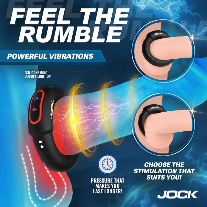 Jock Vibrating and Warming Cock Ring - 2 inch