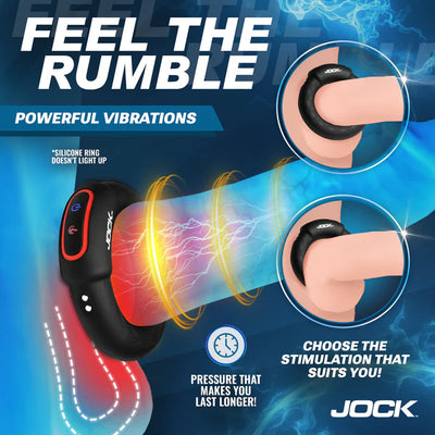 Jock Vibrating and Warming Cock Ring - 2 inch