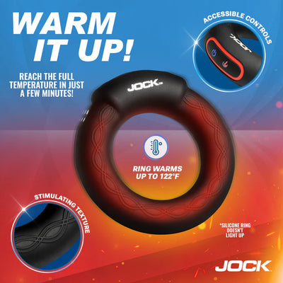 Jock Vibrating and Warming Cock Ring - 2 inch