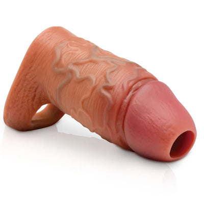 Penis Girth Enhancer Sleeve with Ball Strap in Medium - 4.5 in