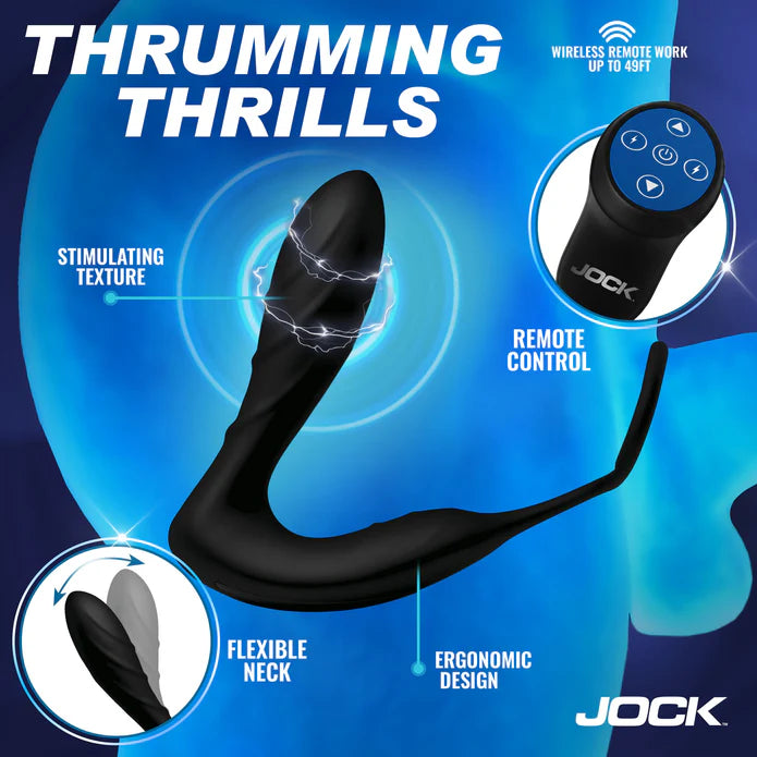 Jock Shockwave E-Stim Anal Plug with C-Ring