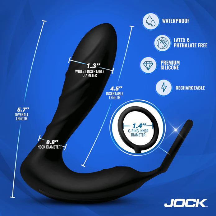 Jock Shockwave E-Stim Anal Plug with C-Ring