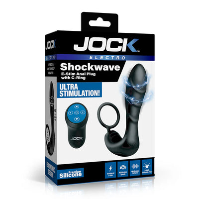 Jock Shockwave E-Stim Anal Plug with C-Ring