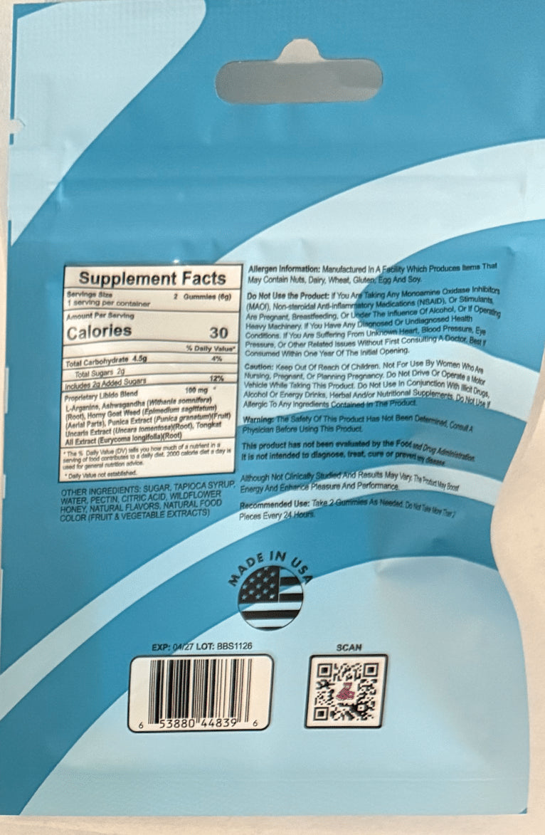 Boner Bears Squirters Male Enhancement Gummies in Blackberry Honey