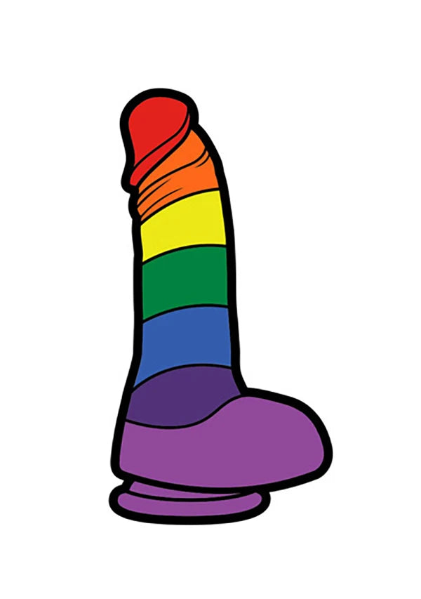 Rainbow Dildo Enamel Pin