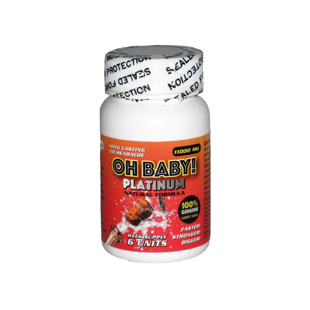 Oh Baby Double Platinum Male Sexual Enhancement - 6 Capsules