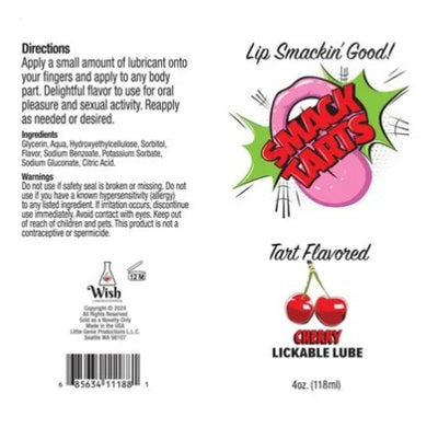 Smack Tarts Lickable Jelly Lube in Cherry 4oz