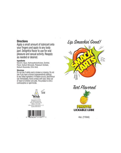 Smack Tarts Lickable Jelly Lube in Pineapple 4oz
