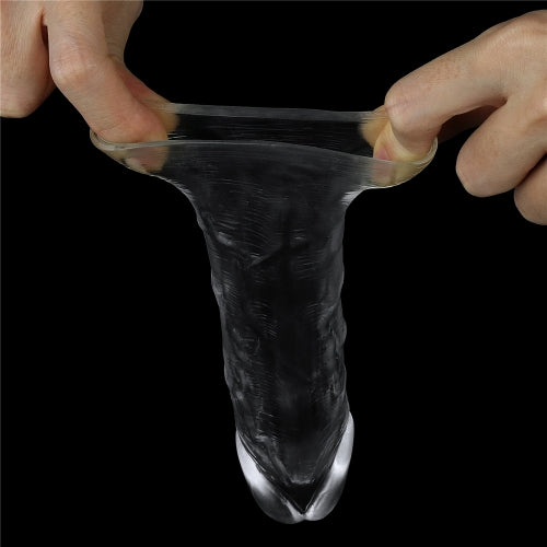 Flawless Clear Penis Sleeve, Add 1 Inch