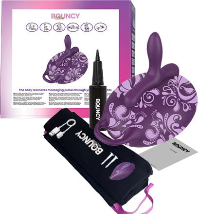 Bouncy Bliss Sit-On Vibrator with Remote - Purple Bouncy Bliss Sit-On Vibrator with Remote - Purple