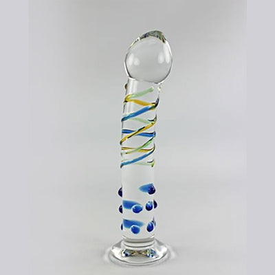 Glass Erotic Play Nubbed Rainbow Probe