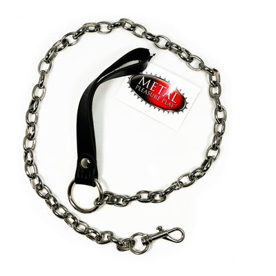 Fetish Pleasure Play Black Chained Leash