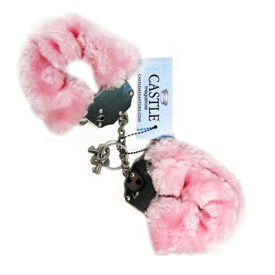 Fetish Pleasure Play Pink Furry Handcuffs