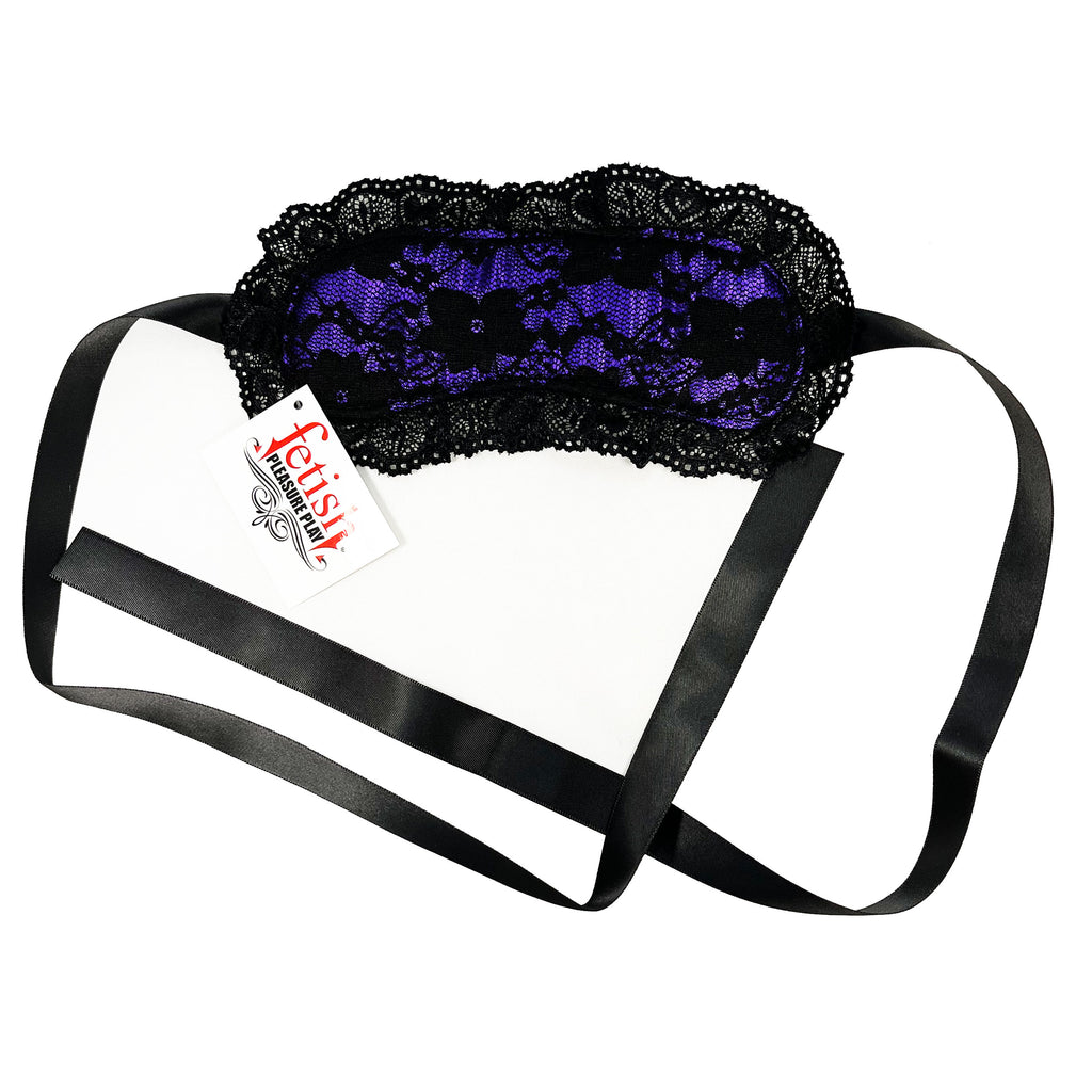 Fetish Pleasure Play Purple Lace Blindfold