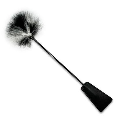 Feather Crop by Fetish Pleasure Play in Black