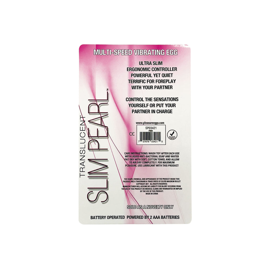 Get the Translucent Slim Pearl Egg Vibe at Castle Megastore Get the Translucent Slim Pearl Egg Vibe at Castle Megastore