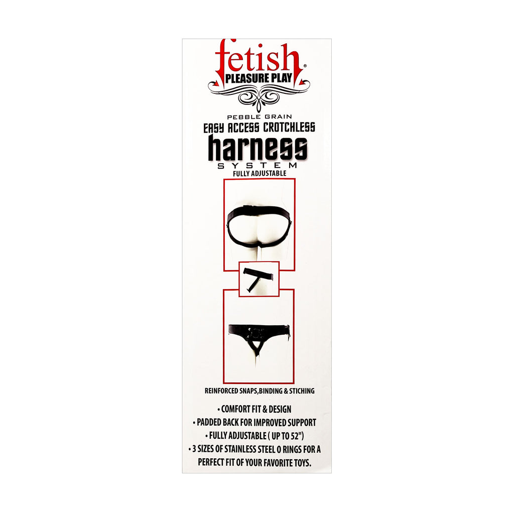 Fetish Pleasure Play Easy Access Crotchless Harness