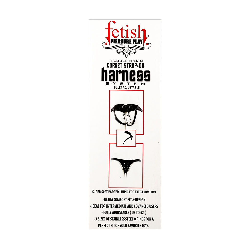 Fetish Pleasure Play Corset Strap-On Harness