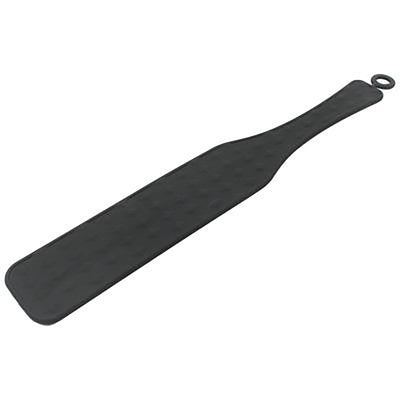 Fetish Pleasure Play Diamond Pattern Black Silicone Paddle