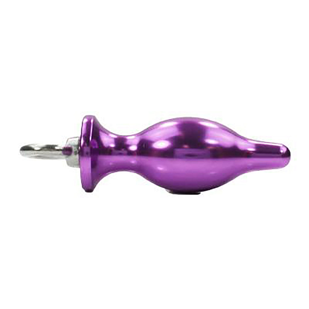 Metal Pleasure Play Medium Purple Butt Plug