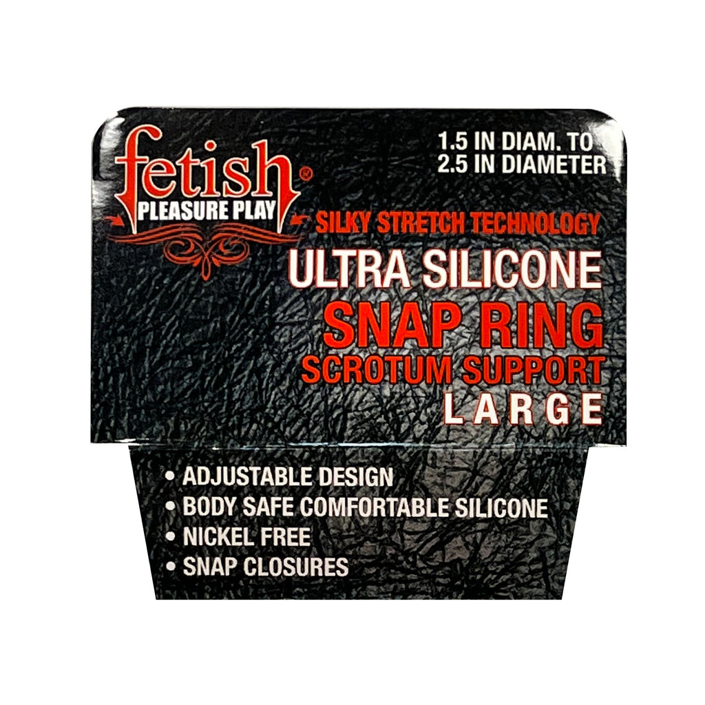 Fetish Pleasure Play Large Snap Ring w/Scrotum Support