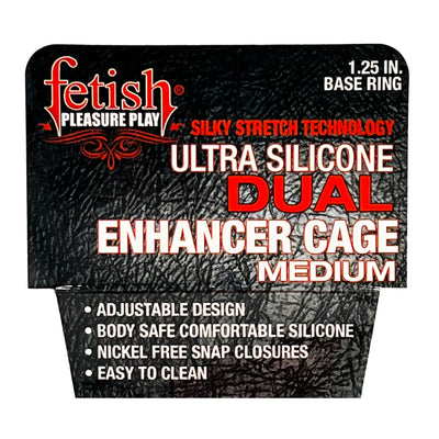 Fetish Pleasure Play Medium Dual Enhancer Cage