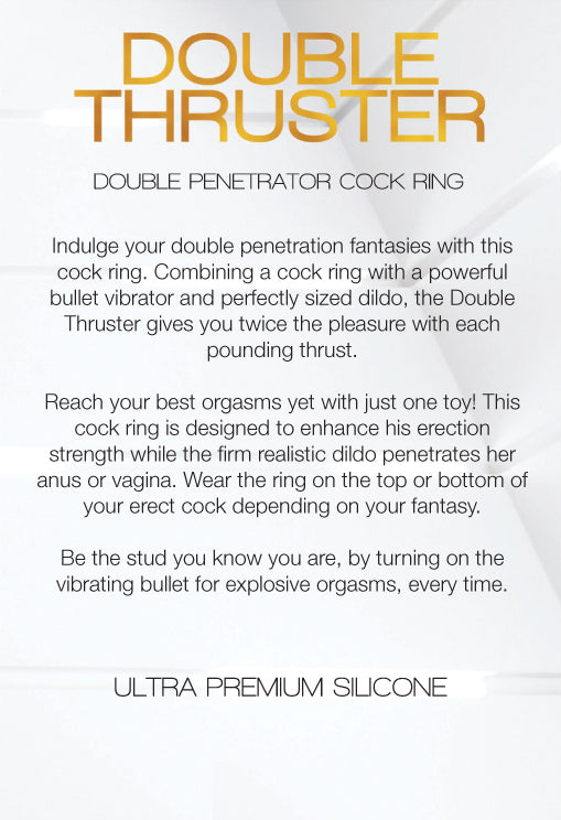 Double Thruster Red DP Cock Ring
