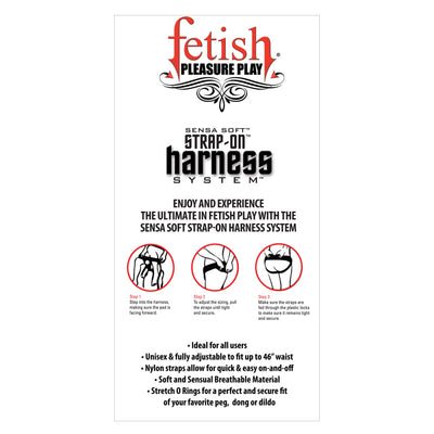 Fetish Pleasure Play Strap-On Harness w/7