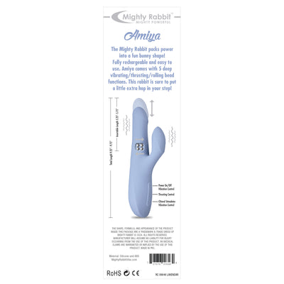 Mighty Rabbit Amiya Personal Vibrator Massager - Light Blue