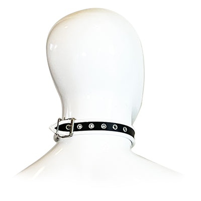 Fetish Pleasure Play White/Black Collar