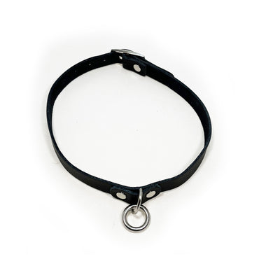 Spank Black Leather Choker - Large