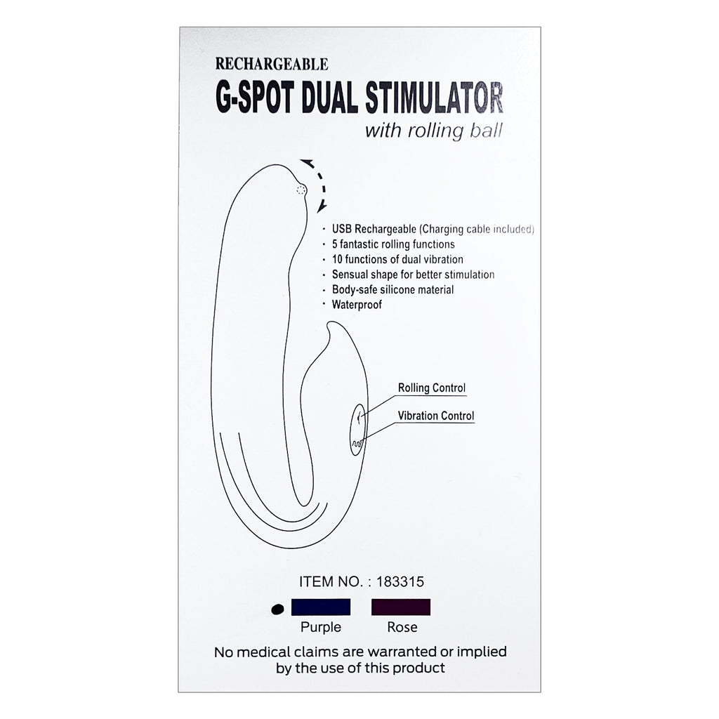 Trinity G-Spot Dual Vibrator with Rolling Ball in Purple
