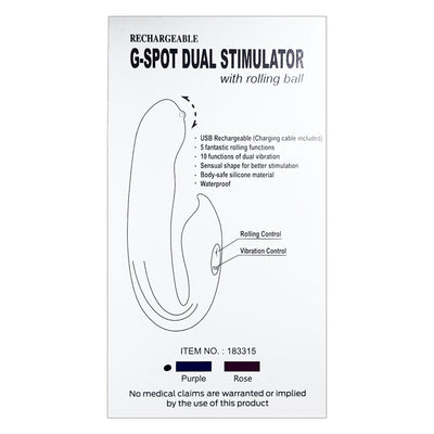 Trinity G-Spot Dual Vibrator with Rolling Ball in Purple
