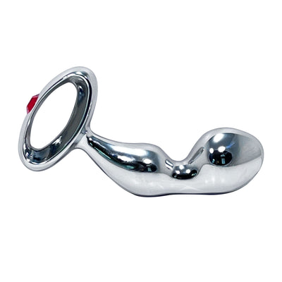 Stainless Steel Anal Plug with Jeweled Handle by Metal Pleasure Play