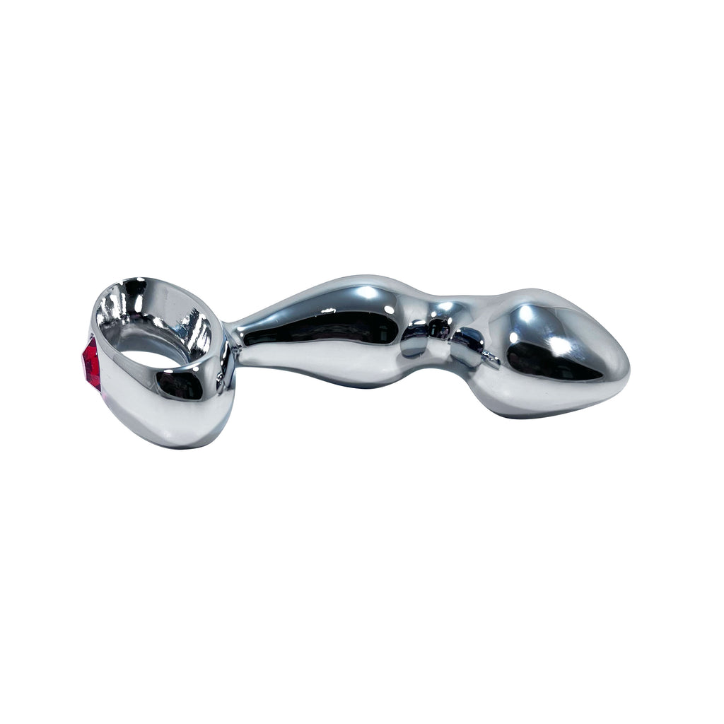 Stainless Steel Anal Plug with Jeweled Handle by Metal Pleasure Play