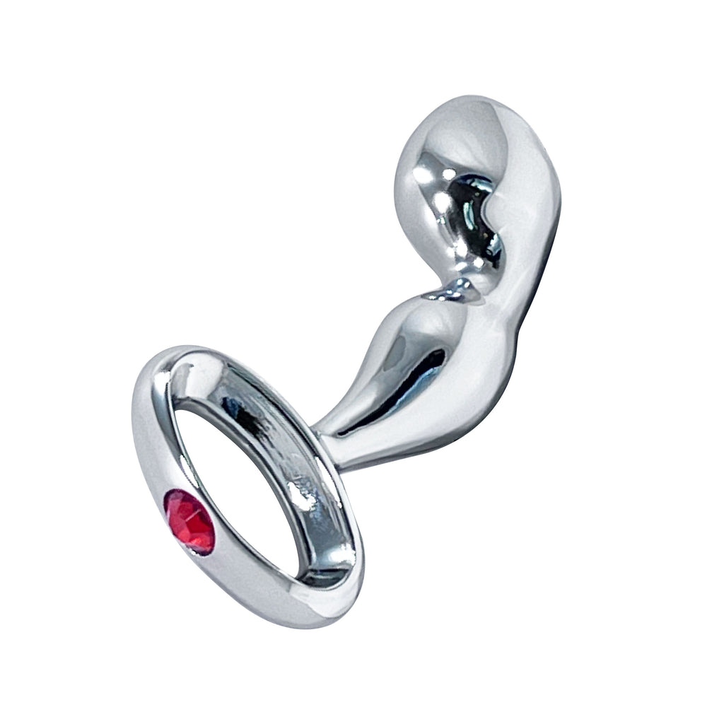 Stainless Steel Anal Plug with Jeweled Handle by Metal Pleasure Play