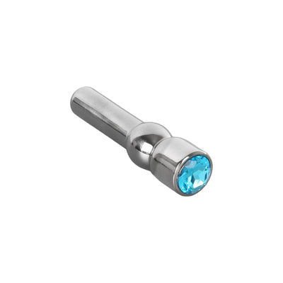 STAINLESS STEEL SINGLE BEAD JEWEL-TIPPED MINI URETHRAL PLUG