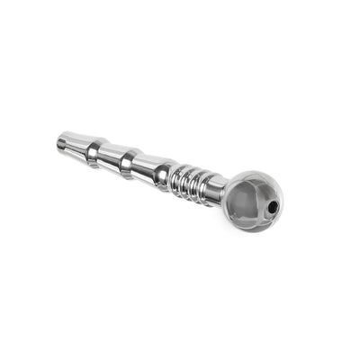 STAINLESS STEEL DUAL BEADED RIBBING HOLLOW URETHRAL SOUND