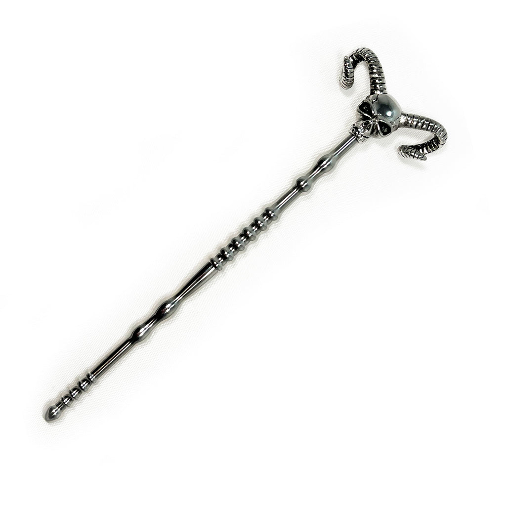 STAINLESS STEEL HOLLOW SKULL URETHRAL SOUND PENIS PLUG