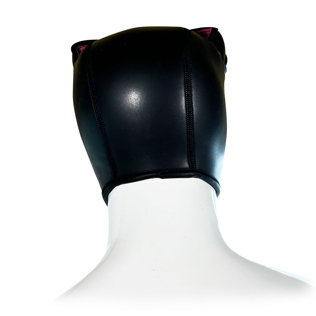 PINK AND BLACK DOG HOOD  L