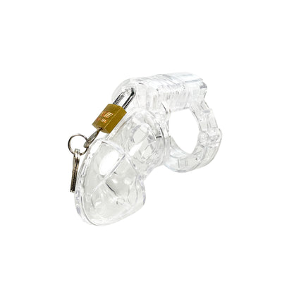 SEE-THROUGH-CLEAR COCK CAGE CHASTITY DEVICE