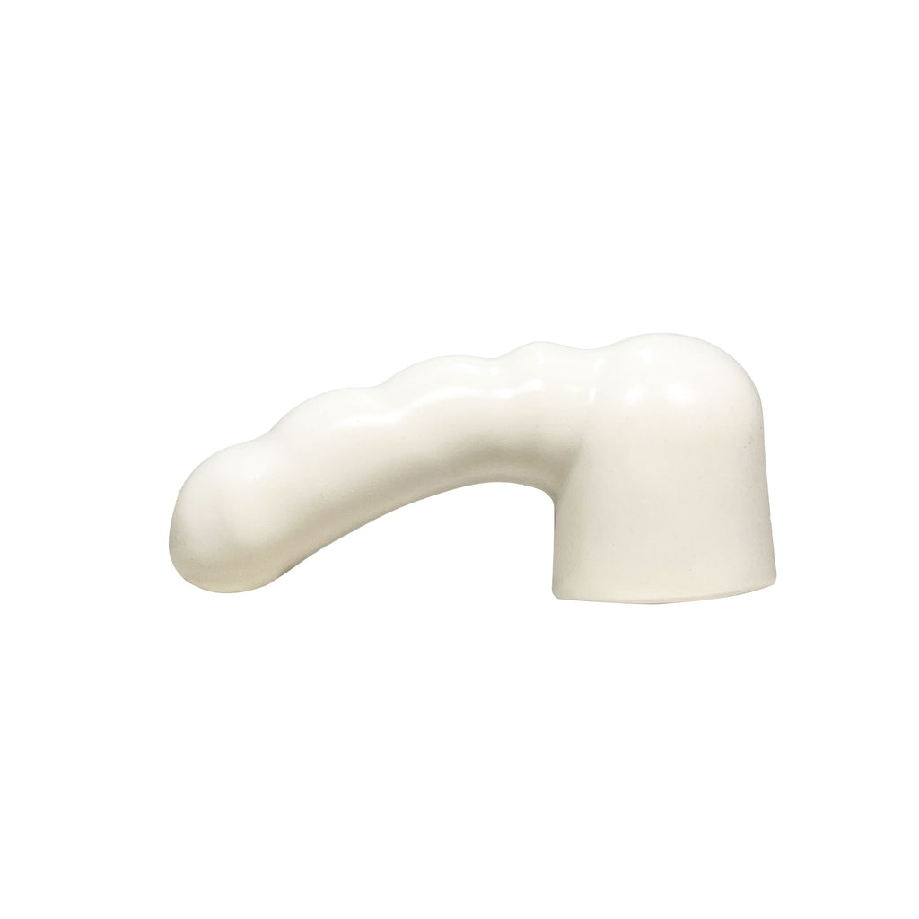Fetish Pleasure Play Vibrator Attachment Wave Head Tip - White
