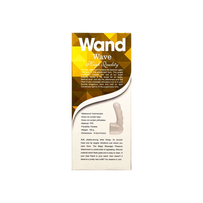 Fetish Pleasure Play Vibrator Attachment Wave Head Tip - White