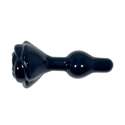 Black Rose Butt Plug by Glass Pleasure Play