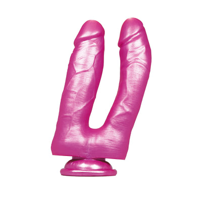 Colorfuls Shades of Silk 6.5 in Dual Pink Dildo