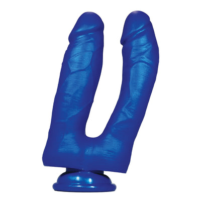 Colorfuls Shades of Silk 6.5 in Dual Blue Dildo
