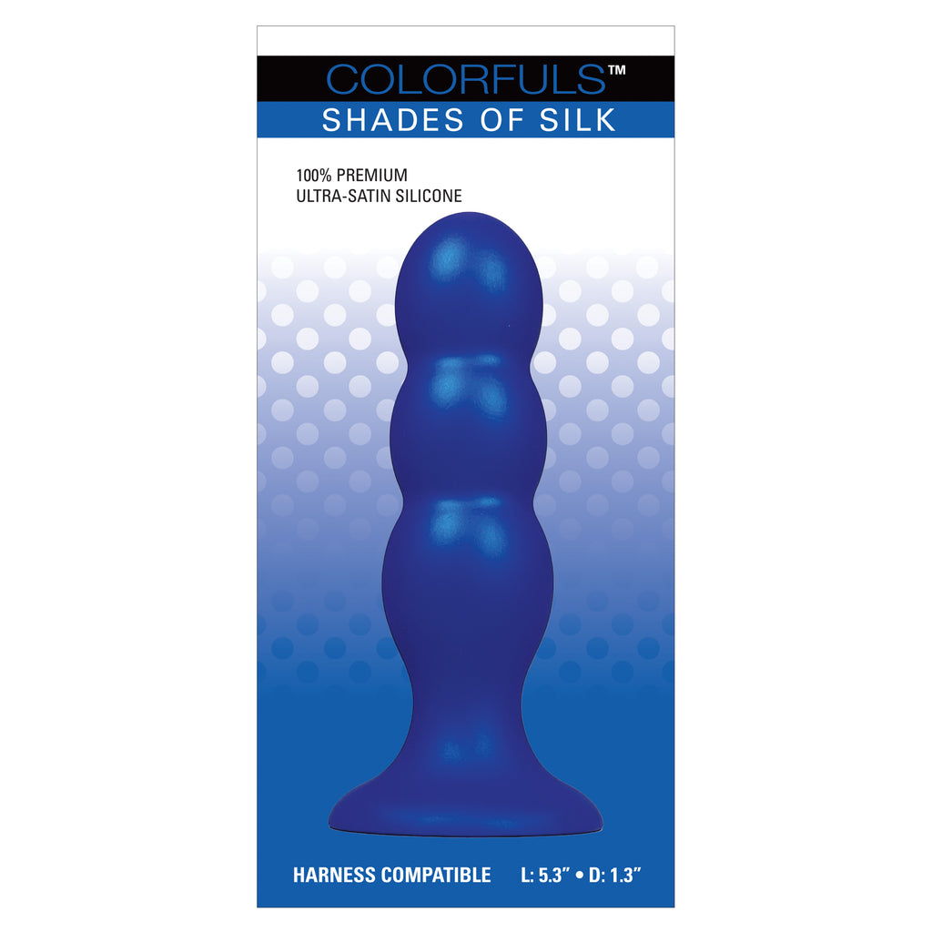 Colorfuls Shades of Silk Blue Tri-Ball Plug