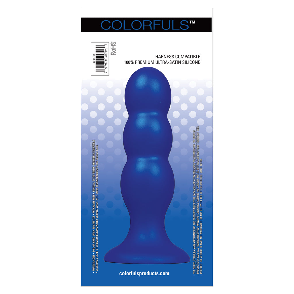 Colorfuls Shades of Silk Blue Tri-Ball Plug