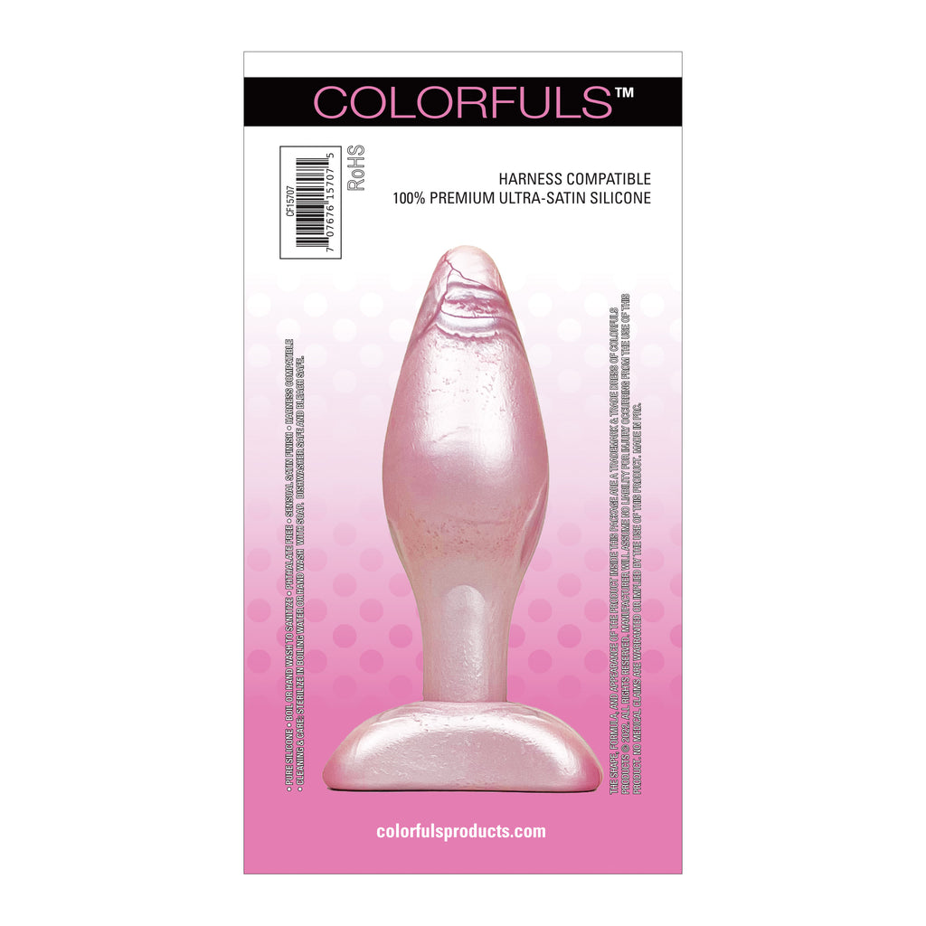 Colorfuls Shades of Silk Medium Pink Butt Plug